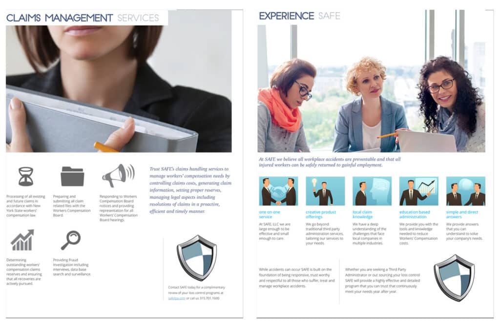 Safe Brochure Design | Page One