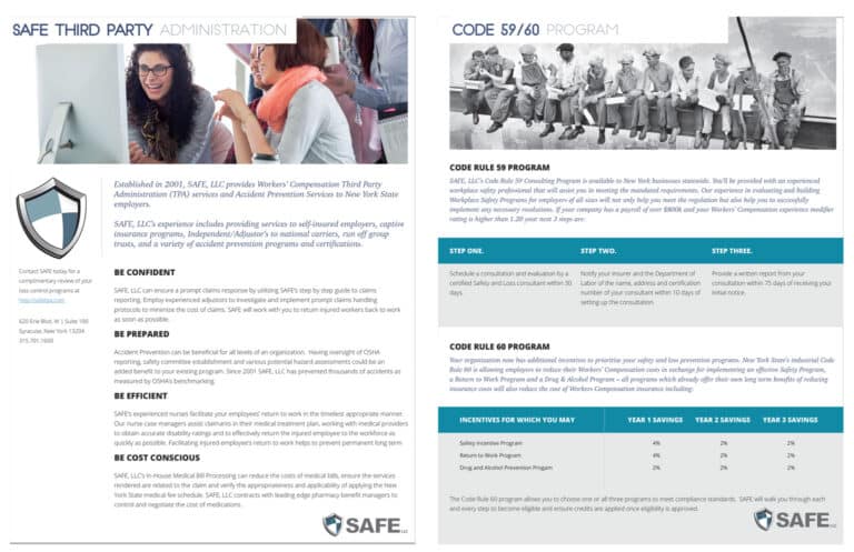 Safe Brochure Design | Page Three